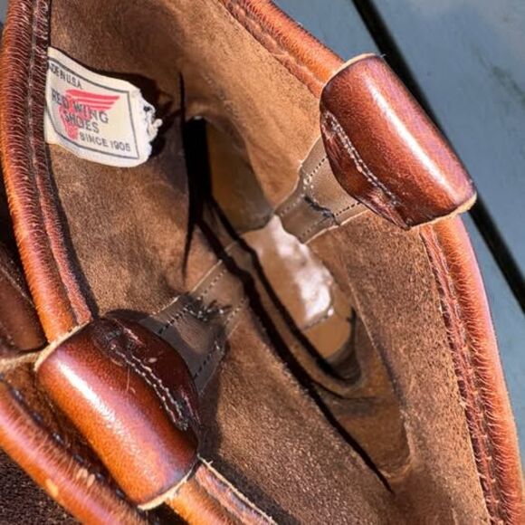 Vintage Red Wing Pull-On Leather Work Boots Size 10.5B (USA Made) main image 9